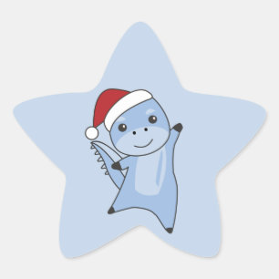 Étoile Dino Christmas Dinos Winter Animaux Star Sticker