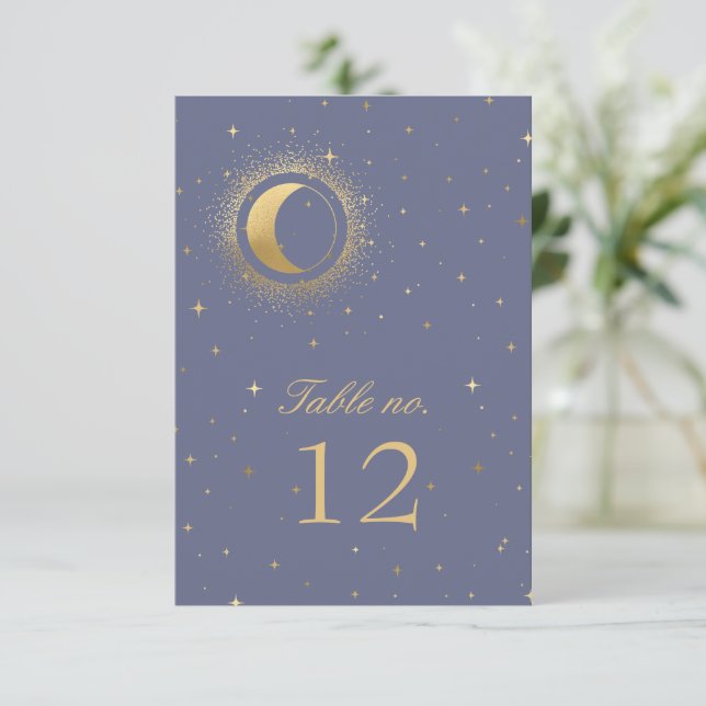étoile d'or céleste numéro de table mariage (Debout devant)