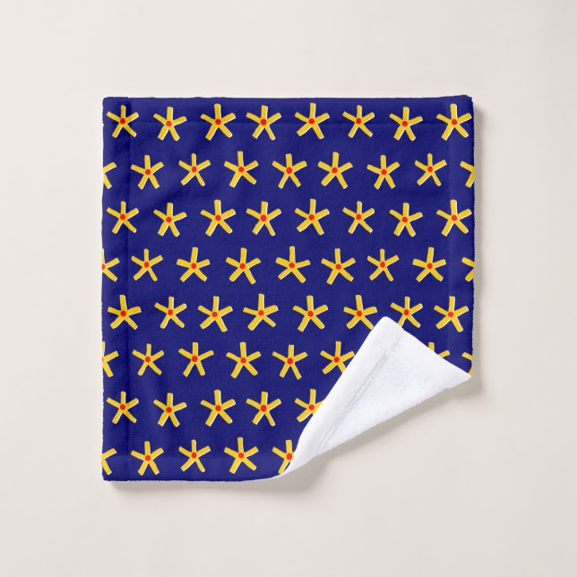 Étoile égyptienne antique Motif v2 - Deep Navy (Gant de toilette)