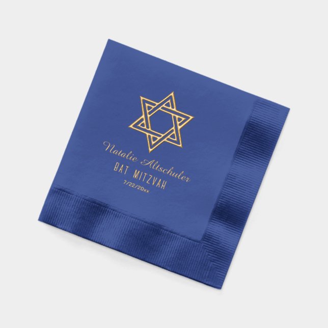 Étoile élégante simple de David #1 Bat Bar Mitzvah (Gauche)