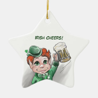 Étoile En Céramique Bravo irlandais ! Portrait Star Ornement