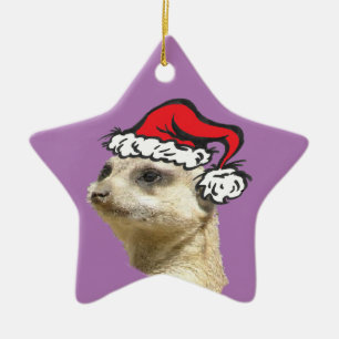 Étoile En Céramique Noël Meerkat personnalisable ornement Star