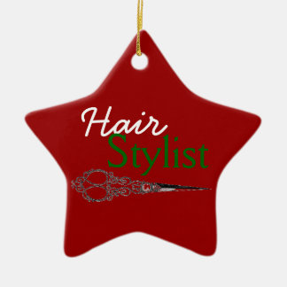Étoile En Céramique Ornement de cadeau de coiffeur