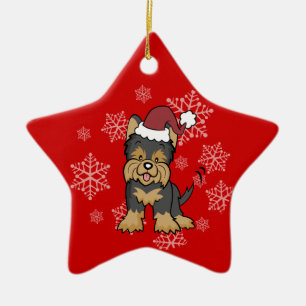 Étoile En Céramique Ornement de chien de Yorkshire Terrier