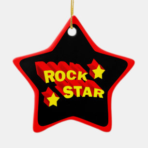 Étoile En Céramique Ornement de vedette du rock