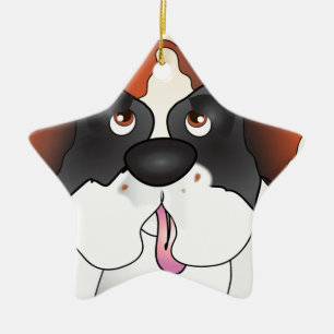 Étoile En Céramique Ornement d'étoile de St Bernard