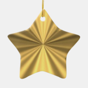 Étoile En Céramique Ornement d'étoile d'or