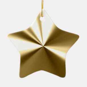 Étoile En Céramique Ornement d'étoile d'or