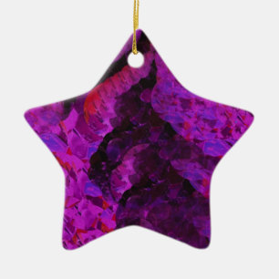Étoile En Céramique Ornement d'étoile violet Pleaser