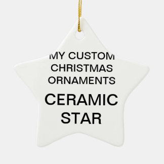 Étoile En Céramique Ornement fait sur commande d'arbre de Noël