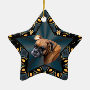 Étoile En Céramique Ornement noble d'étoile de chien de boxeur