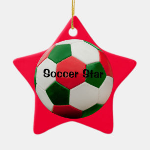 Étoile En Céramique Ornement Star Football