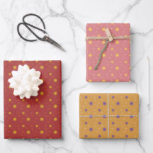 Étoile en trois couleurs emballage papier ensemble