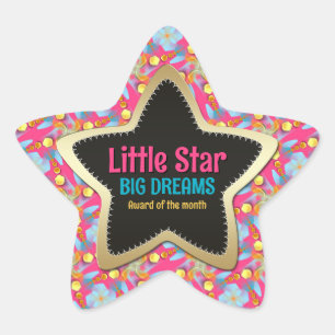 Étoile Gros rêves du Sticker Month Star