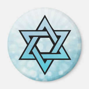 Étoile juive de David Blue Magnet