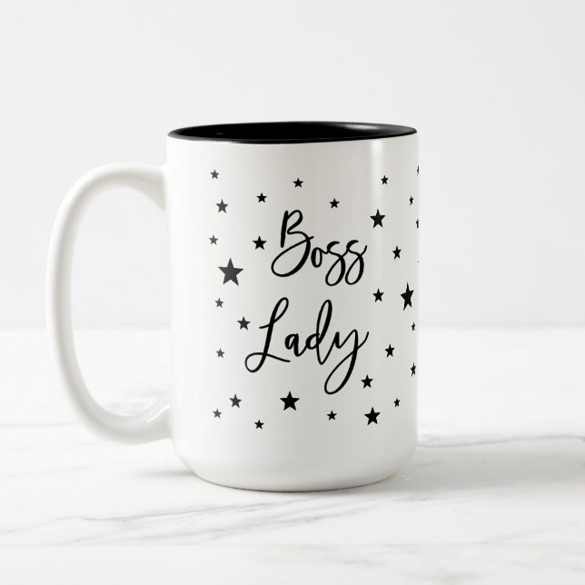 Étoile noire de la femme du patron tasse à café à  (Gauche)