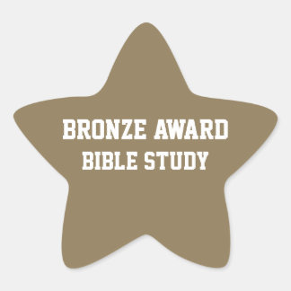 Étoile Prix BRONZE Bible étude Sticker