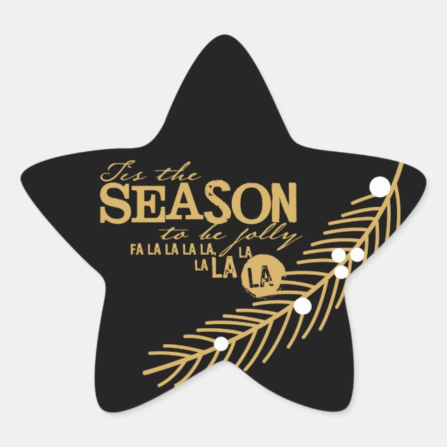 Étoile Sticker de Noël de saison (Devant)
