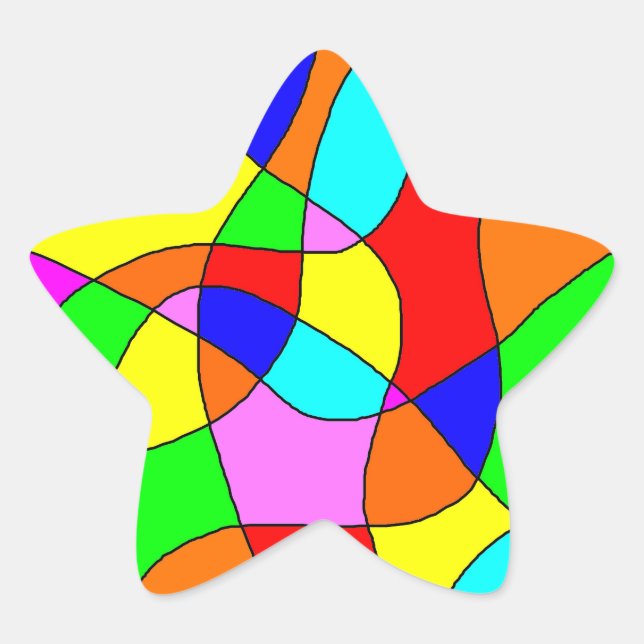 Étoile Sticker en verre tendu (Devant)
