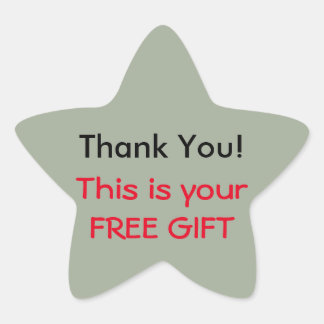 Étoile Sticker Merci (cadeau gratuit)