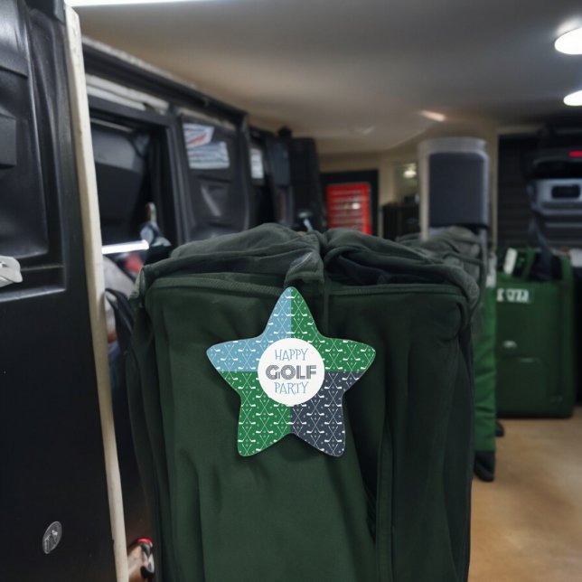 Étoile Sticker Motif du club de golf (Golf Club Pattern party theme sticker,birthday party sticker,gift pack,envelope,return gift sticker)