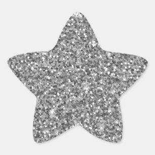 Étoile Sticker Parties scintillant argent