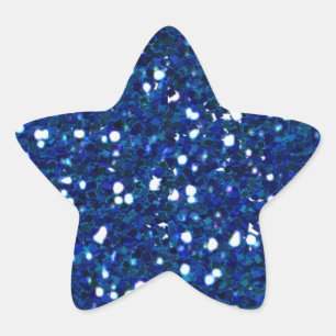 Étoile Sticker Parties scintillant bleues