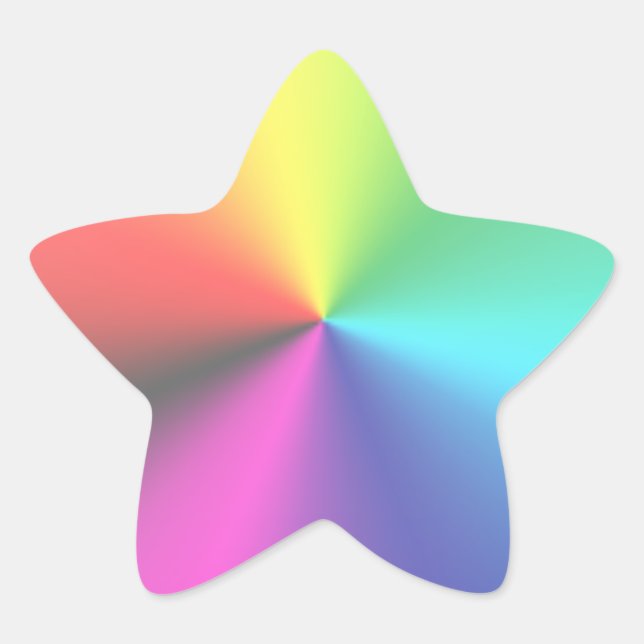 Étoile Sticker Rainbow Star (Devant)