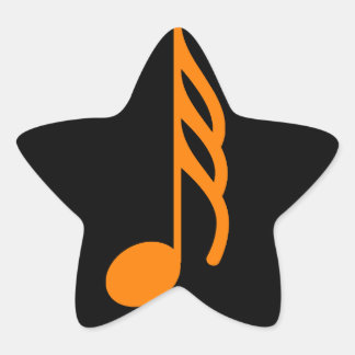 Étoile Sticker Star avec design musical