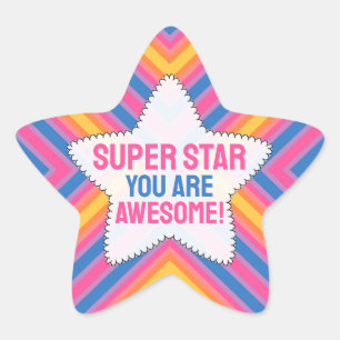 Étoile Super Star Vous êtes génial Sticker Star