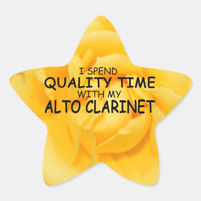 Étoile Temps de qualité Alto Clarinet Star Sticker (Devant)