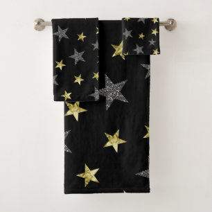 Étoiles argent et or Étoile noire de Hollywood Gla