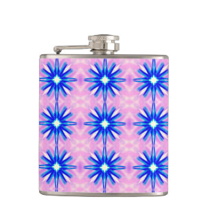 étoiles bleues sur flacon rose
