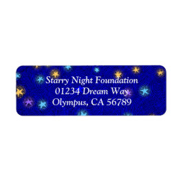 Étoiles colorées Etching Étiquette d'adresse de re