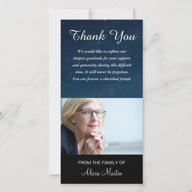 Étoiles commémoratives de ciel nocturne de Merci (Devant)