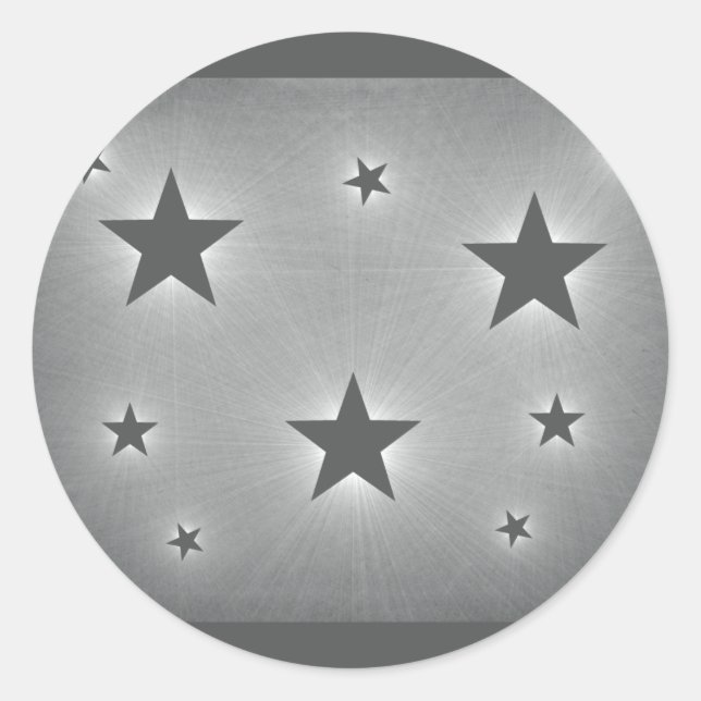Étoiles dans les stickers ciel de nuit, gris foncé (Devant)