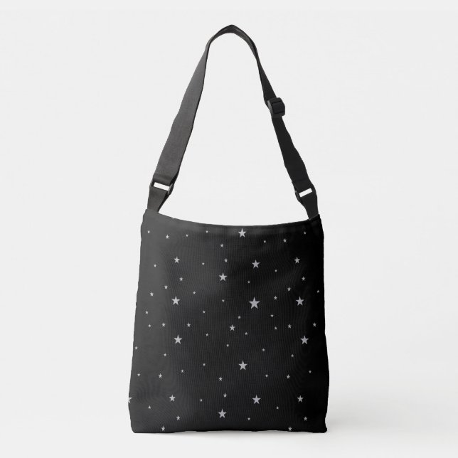 Etoiles d'argent du ciel de nuit sur sac croisé no (Devant)