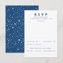Étoiles de Foil argenté Mariage moderne RSVP