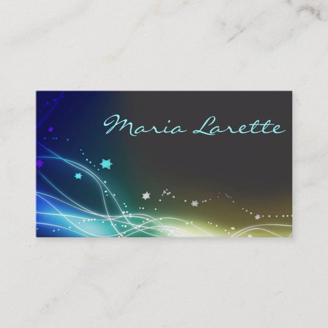 ÉTOILES DE GLOWING Planificateur de fête Carte de  (Devant)