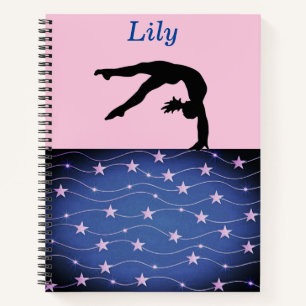Étoiles de gymnastique Carnet Spiral personnalisé