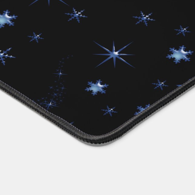 étoiles de Noël brillantes, flocon de neige sur le (Coin)