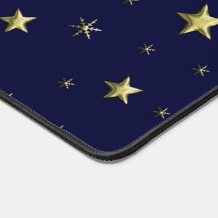 Etoiles de Noël dorées sur le ciel bleu