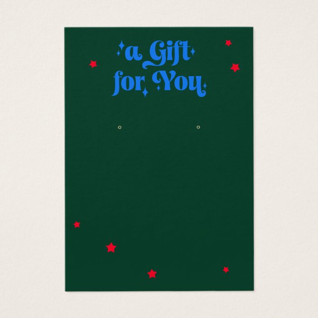 Étoiles De Noël Earrage Carte D'Affichage (Devant)