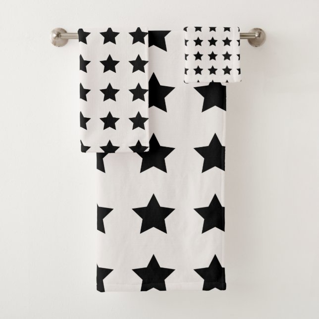 Étoiles de Noël Motif blanc noir (En situation)