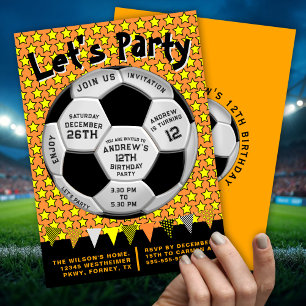 Étoiles de sport amusantes Invitation d'anniversai