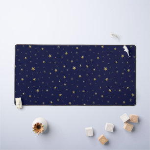 étoiles d'or arrière - plan de nuit sur ciel bleu 