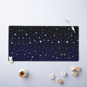 étoiles d'or, bleu et blanc sur ciel bleu foncé