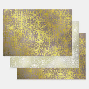 étoiles d'or, papier Noël+, hiver+patte, merveille