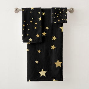 Étoiles d'or sur l'arrière - plan noir