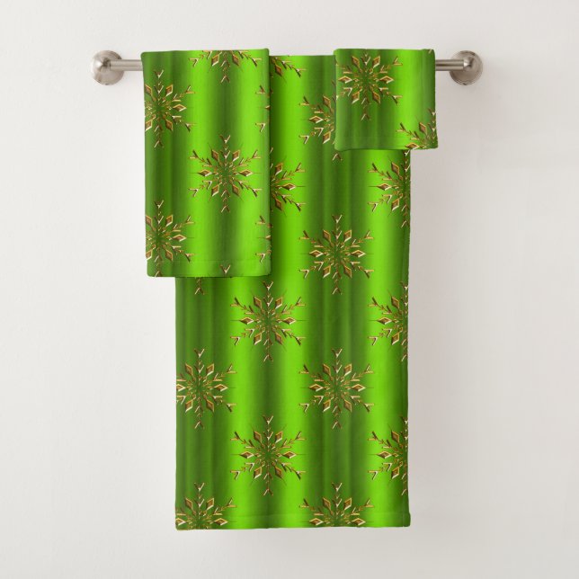 Étoiles d'or sur Noël vert (En situation)